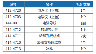 DYCZ-40K型 转印电泳仪配置清单